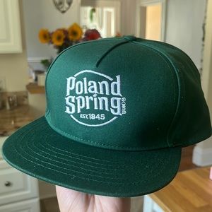 Poland Spring flat brim Green Hat